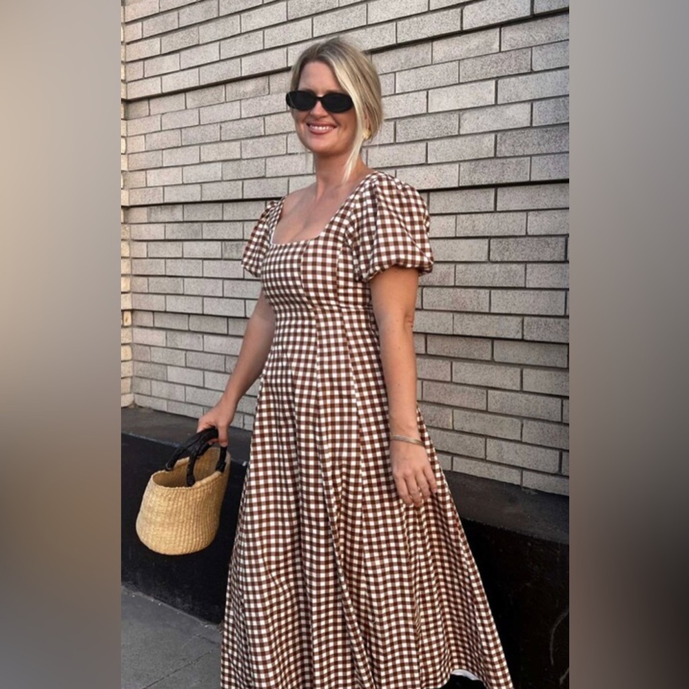 NWT Show Me Your Mumu Mia Midi Dress - Brown Gingham
